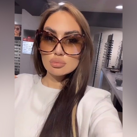 Tom Ford JASMIN FT0943 53F Blonde Havana / Brown Gradient 63mm Sunglasses TF0943 - Picture 4 of 7